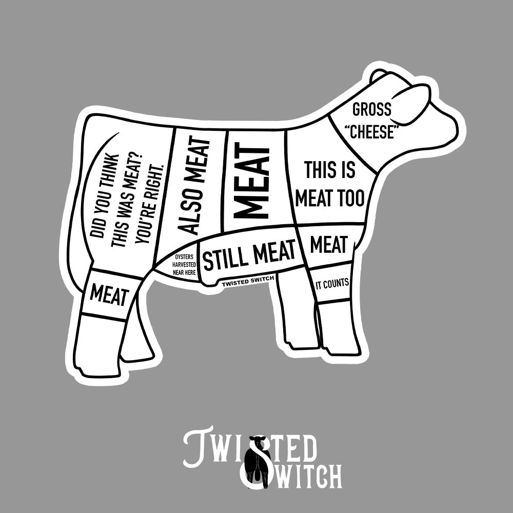 Sarcastic Beef Cuts Sticker