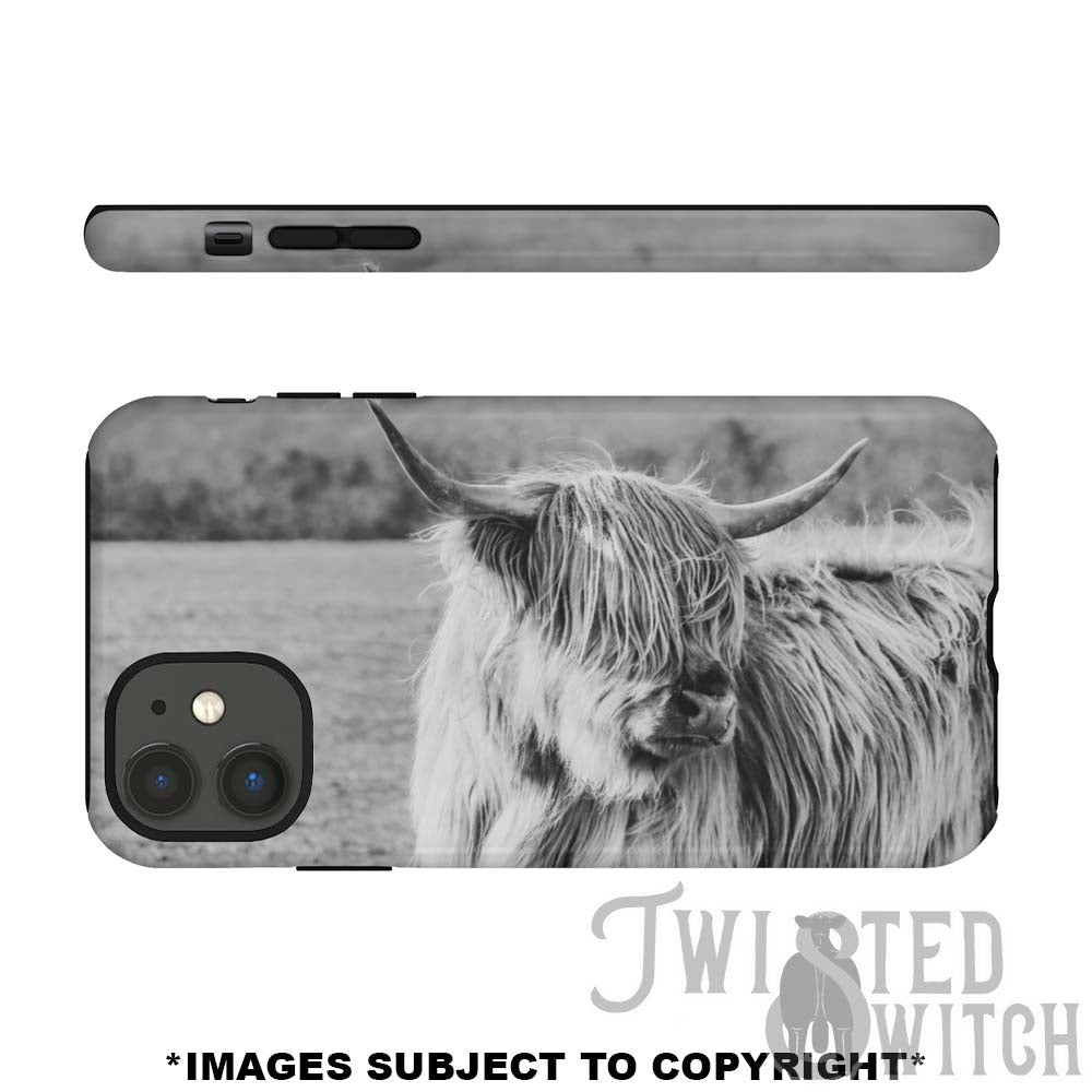 'Shaggy Chic' Black & White Phone Case